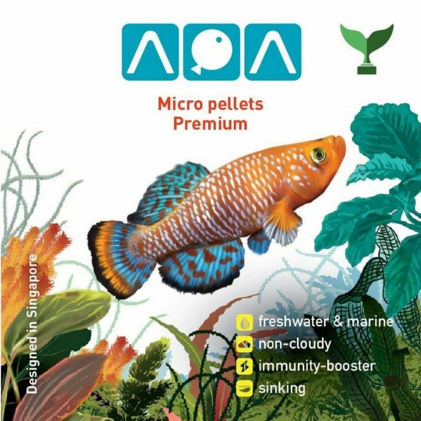 AQA Micro Pellet Premium, 50 Grams, best4pets.in