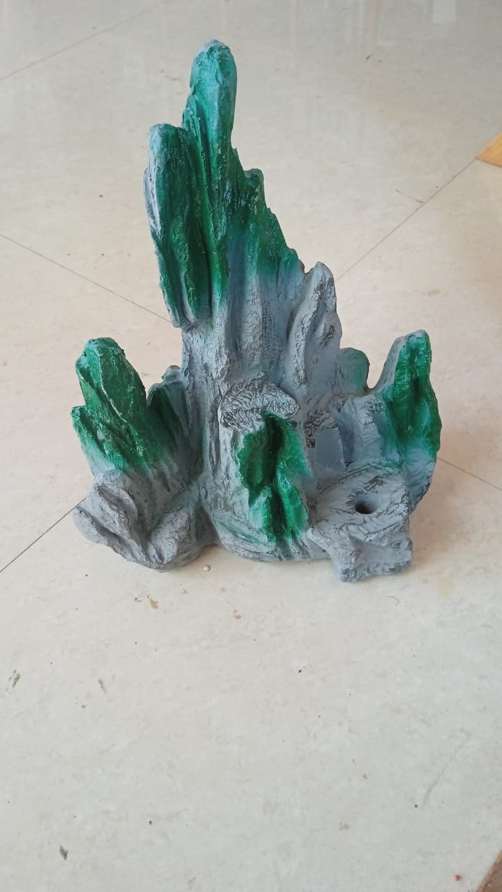 Grey and Green Rock Structure