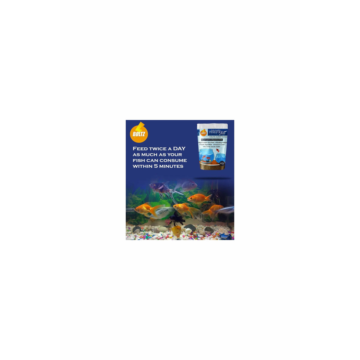 Boltz Fish Food for Growth & Health, Nutritionist Choice - 400 gm